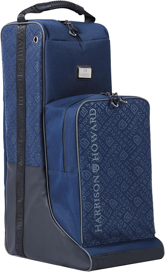 Harrison Howard Tall Boot Bag Equestrian Boot Travel Bag for Storing Helmet, Horse Whip Accessories Boot Storage Bag Navy by HarrisonHoward
