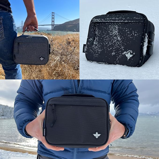 Exodus Storage Travel Bag with Combination Lock Water Resistant Organizer Case Toiletry Bag Dopp Kit Makeup or Toiletry Bag for Men & Women (Graphite) - Image 4