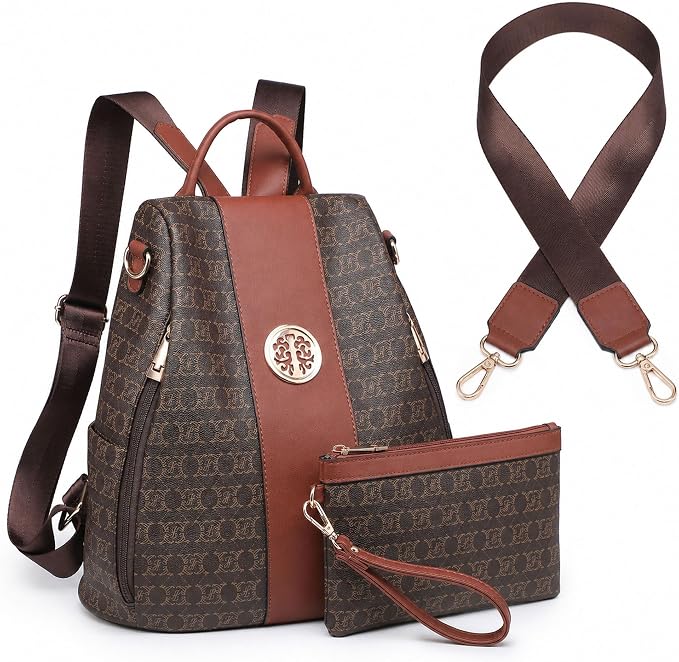 Women Fashion Backpack Purse Multi Pockets Anti-Theft Rucksack Travel Shoulder Bag Handbag by JULIEFERRARO