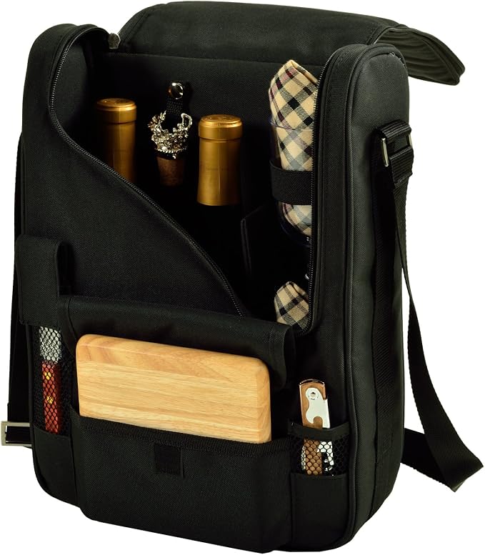 Picnic at Ascot Original Insulated Wine and Cheese Cooler Bag - Designed, Assembled & Quality Approved in the USA by PicnicatAscot