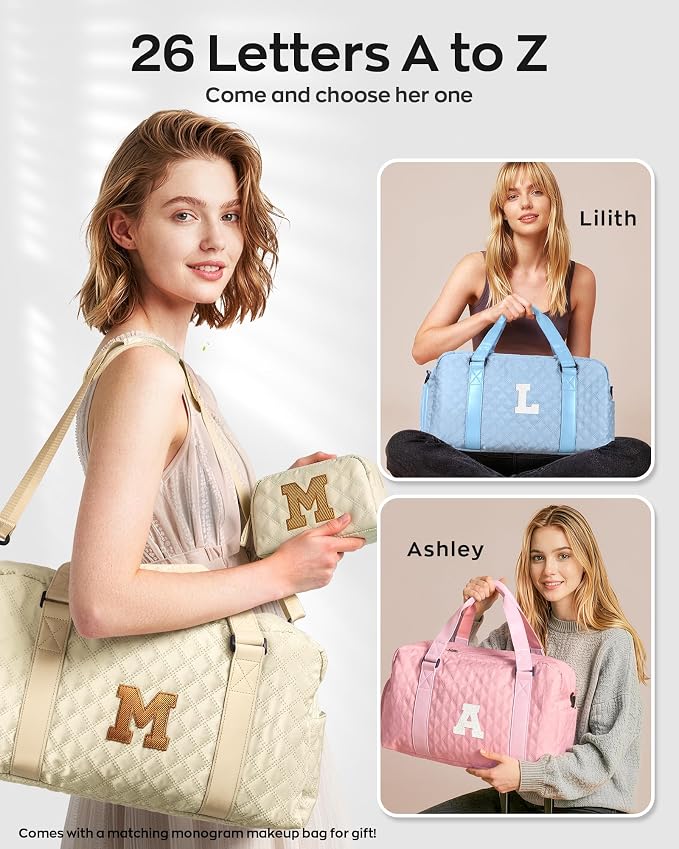 Elilier Grad gifts, Duffle Bag Birthday Girls Gift for 8 9 10 11 12 13 14 year old girls: Letter Carry on bags, Dance Cheer bag Sports for Girl, Kid Gymnastics Bags, Gifts for Women Kids Teens - Image 2