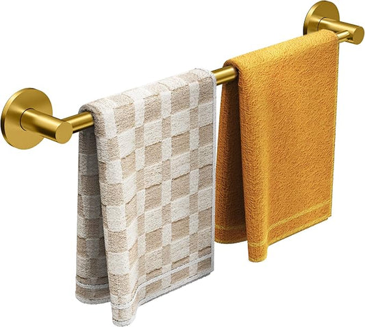 Magnetic Towel Bar, Adjustable Towel Rod with Larger Magnetic Base & Hidden Magnet Design, Non-Slip Magnetic Towel Holder for Refrigerator, Dishwasher, Oven, Washer (Brushed Gold, 1Pack) by MIROAMZ