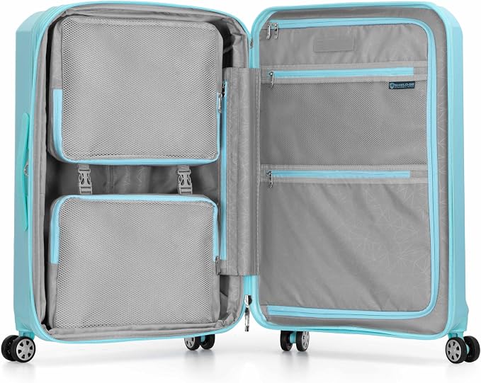 Traveler's Choice Pagosa Hardshell Expandable Luggage with Spinner Wheels, Baby Blue, 2-Piece Set (22/27) - Image 9