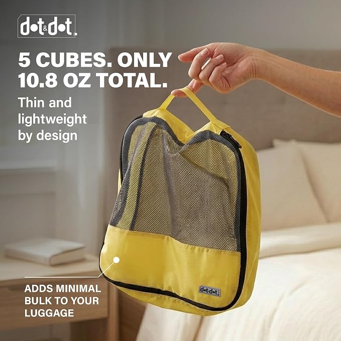 Large Packing Cubes for Travel - 5pc Packing Cubes for Suitcases - Lightweight Luggage Organizer Bags (Non-Compression) - Image 5
