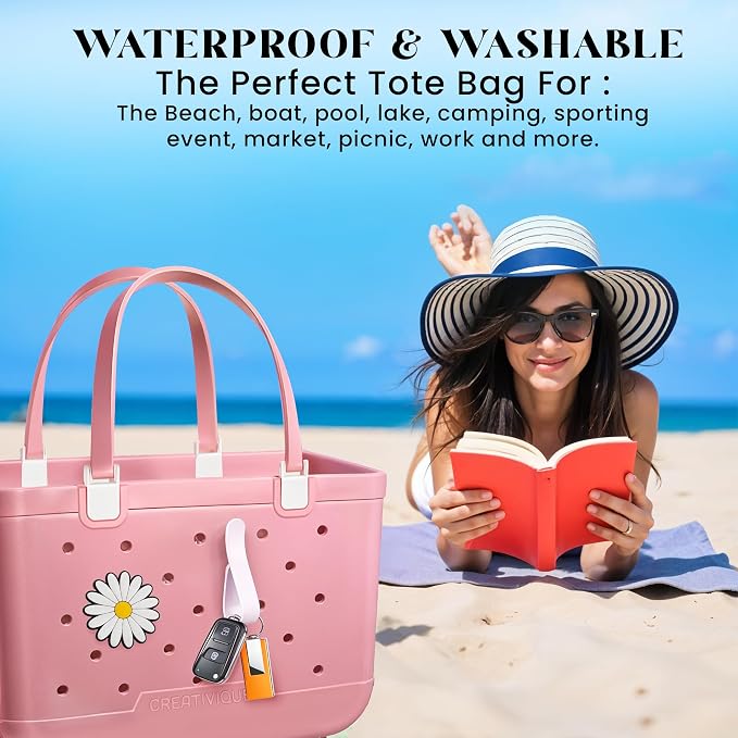 Extra Large Rubber Tote Bag for Beach, Pool, Boat. Waterproof, Lightweight- Parent - Image 2