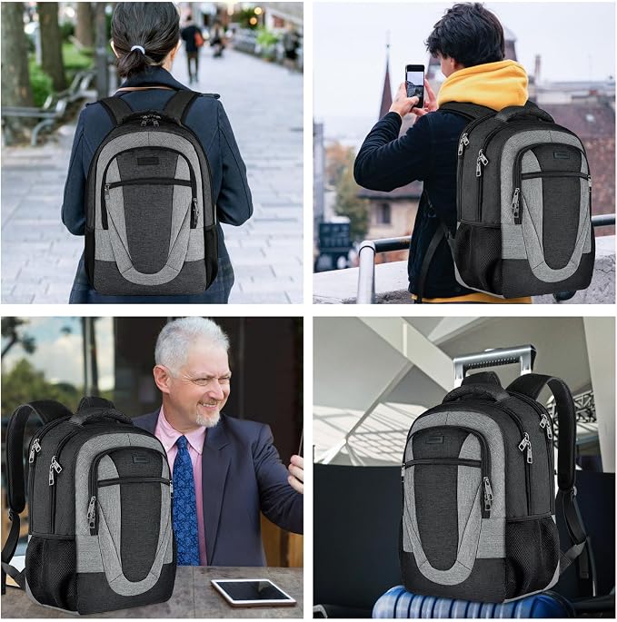 BIKROD Travel Laptop Backpack Men, School Backpacks for College Teen Boys Water Resistant Back Pack, Business Anti Theft Slim Sturdy Computer Bag Gifts Fits 15.6 Inch Laptop - Image 6