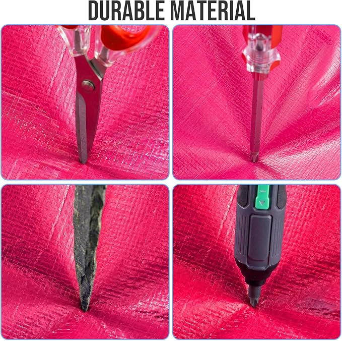 TAILI 10 Pack Pink Extra Large Moving Bags, Heavy Duty Totes with Visible Window, Wrap Around Handles, Ideal for Storage, Space-Saving - Image 9