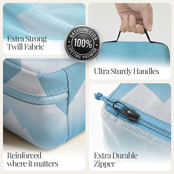 Well Traveled 8 pcs Compression Packing Bags Cubes Set with HybridMax Double-Capacity Design - Packing Cubes for Travel Compression to Maximize Limited Luggage Space, Vista - Image 7