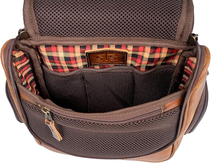 STS Ranchwear Men's Tucson Hanging Shave Kit, Multi-Pocket Genuine Leather Travel Toiletry Dopp Kit Organizer Bag, STS30310 - Image 5