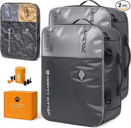 IKYWT Vacuum Storage Bag Kit with Pump, 41L Compression Bag for Home Organization & Long Trips, Vacuum Seal Storage for Luggage & Seasonal Storage (2-Pack) by SimplifytheWayYouTravel