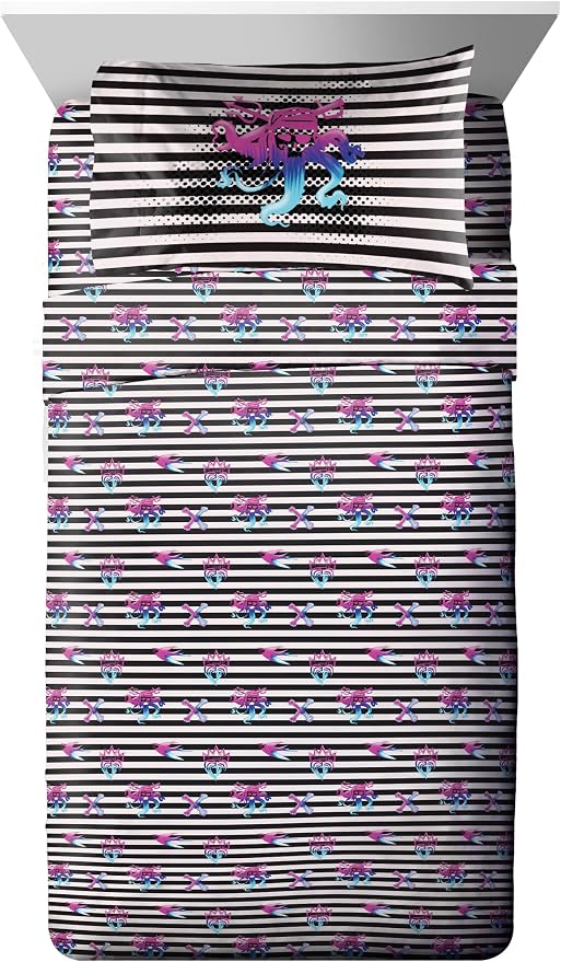 Jay Franco Kids Comforter Set Includes Sheets and Pillow Cover - Soft and Cozy Bed Set for Stylish Room Décor, Multi - Descendants, 5 Piece Twin - Image 6