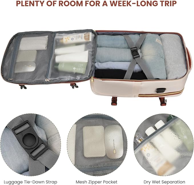 YAMTION Travel Laptops Backpack for Women,Large Carry On Luggage for Airplanes Weekender Bags for Personal Items,Airline Approved TSA Overnight Bags with 4 Packing Cubes - Image 6