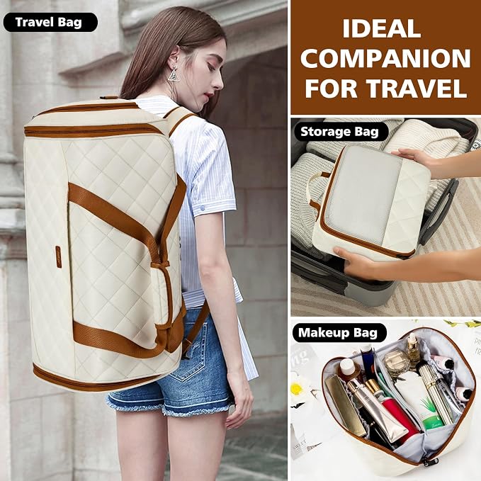 Convertible Garment Bags for Travel - Carry on Garment Duffle Bag with Backpack Straps for Men Women, 4 in 1 Large Travel Duffel Bags with Shoes Compartment Hanging Suit Dress Weekender Bag 3pcs Set - Image 3
