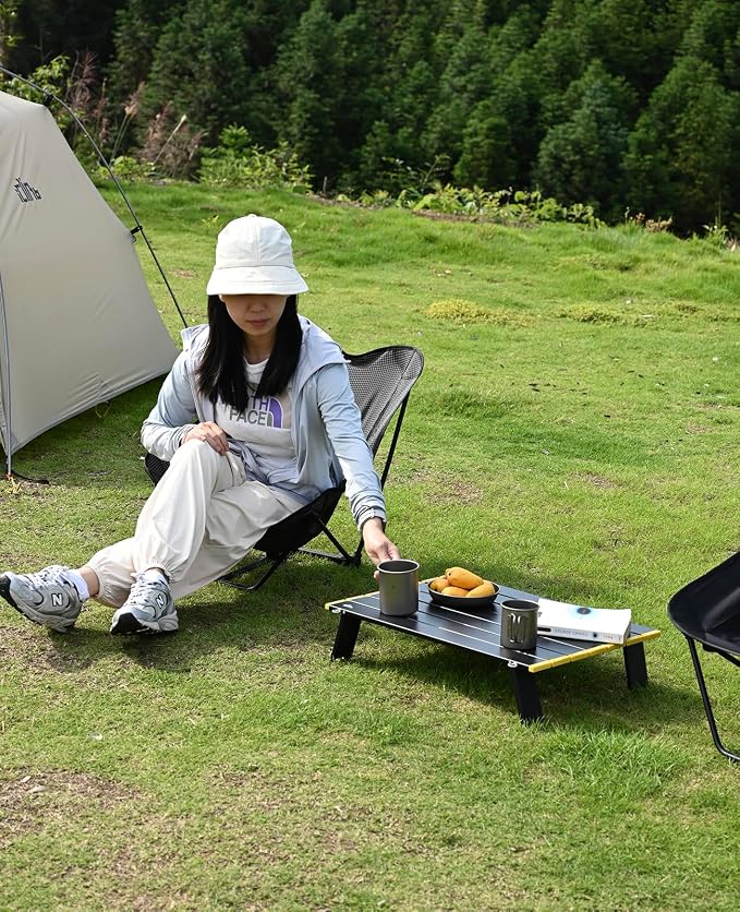 iClimb Ultralight Compact Mini Beach Picnic Folding Alu. Table with Carry Bag, Two Size (Green, L) - Image 8