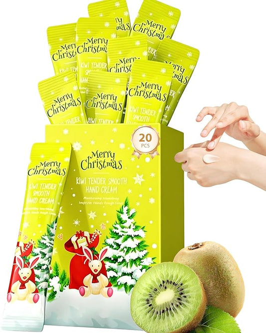 Christmas Mini Hand Cream Gift Set,20 Pcs Mini Hand Cream Lotion for Women Dry Cracked Hands Kiwi,Travel Size Bulk Moisturizing Hands Skin Care Christmas Stocking Stuffers Favors Birthday Gifts