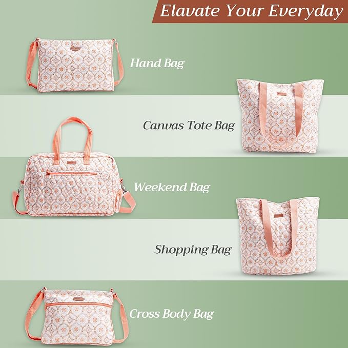 Maison d' Hermine Backpack for Women Men Cotton Shoulder Multipurpose Rucksack with Small Pouch Lightweight Multi Pocket Bag for Travel Work Beach Perfect for Spring Summer (Fair Isle) - Image 6