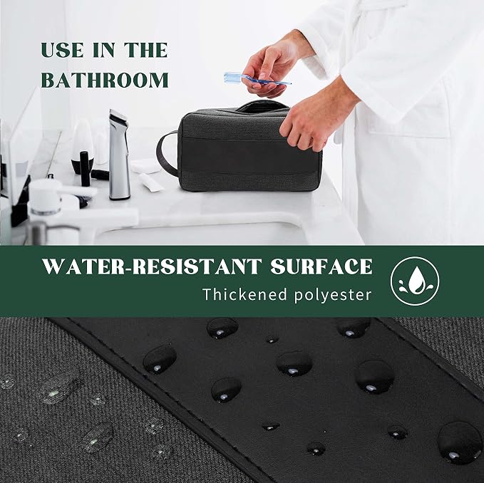 Vorspack Toiletry Bag for Men - Water Resistant Travel Bag for Toiletries, Bathroom Essentials, Travel Accessories, Gifts - Grey - Image 5