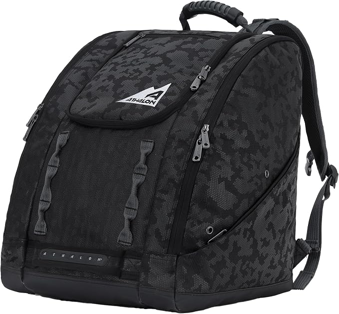 Athalon Everything Ski Boot Bag Gear Pack with Ventilated Boot Compartments, Waterproof Bottom, Hideaway Helmet Sling, 58.5 Liter Capacity by Athalon+Sportgear%2C+Inc.