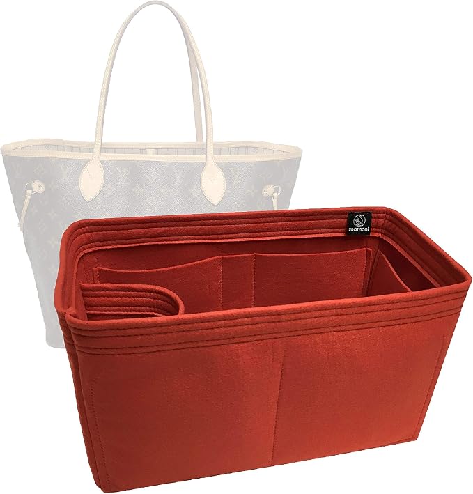 Zoomoni Premium Organizer for Neverfull, Speedy, Onthego, Alma, Favorite, Neo Noe, Pochette Metis, Artsy, Montsouris, Bumbag, and More (Bag Liner,Shaper,Insert,Organiser) (Handmade/20 Color Options) by ZoomoniBagCareAccessories