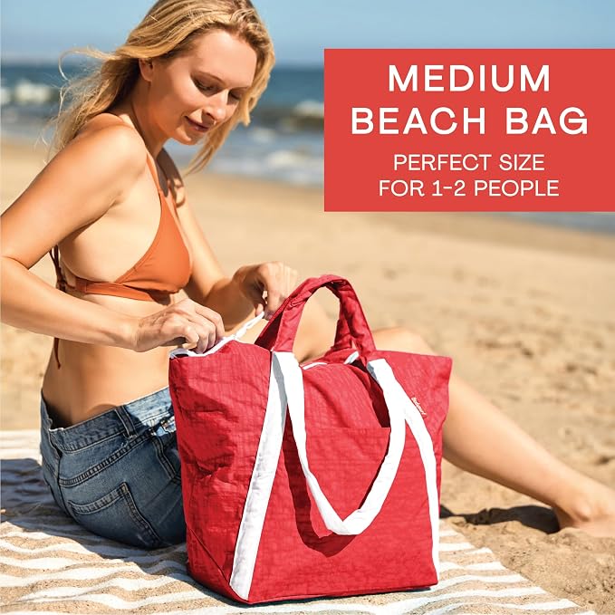 Bodysurf Beach Bag Waterproof Sandproof, Foldable Packable Travel Zip Tote - Image 8
