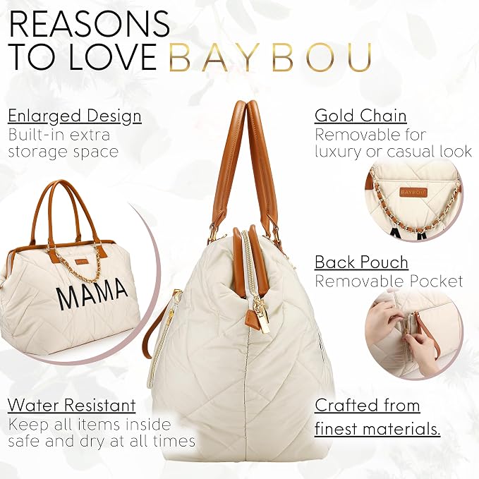Mama Hospital Diaper Bag Tote for Labor and Delivery Essentials Mommy Bag for Baby and Travel Large - Image 4