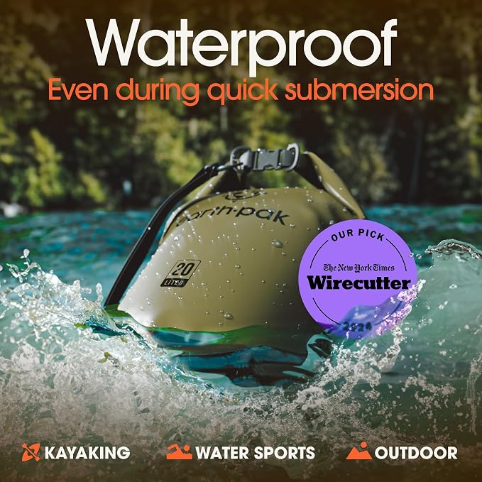 Earth Pak Waterproof Dry Bag - Roll Top Waterproof Backpack Sack Keeps Gear Dry for Kayak with Waterproof Phone Case - Image 3