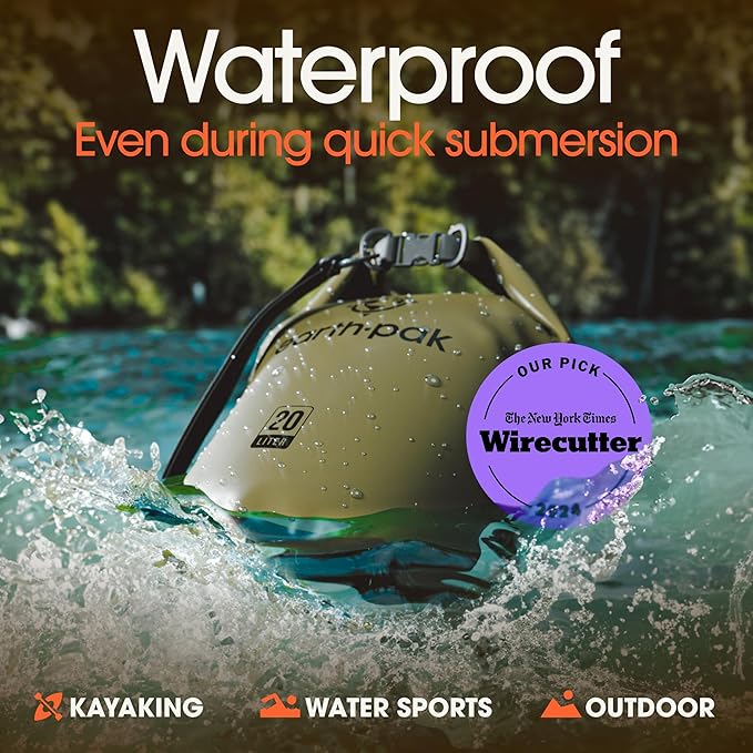 Earth Pak Waterproof Dry Bag - Roll Top Waterproof Backpack Sack Keeps Gear Dry for Kayak with Waterproof Phone Case - Image 3