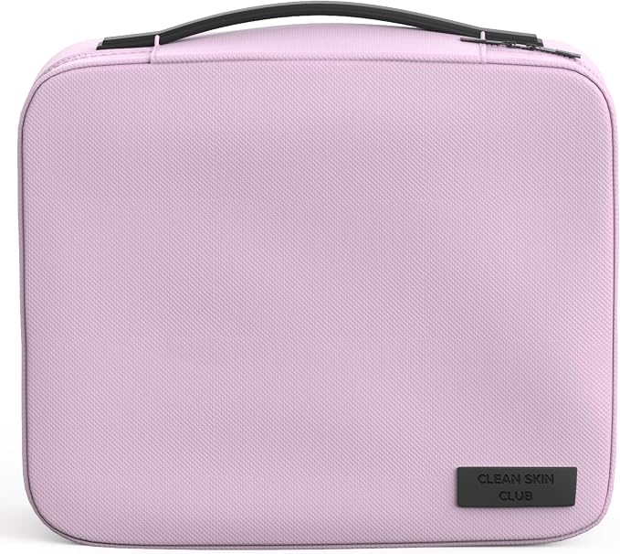 CLEAN SKIN CLUB Clean Towels XL Dedicated Travel Cosmetic Makeup Bag, Portable Large Capacity Beauty Toiletry Water Resistant Organizer Case with Dividers, Zipped Compartments by CLEANSKINCLUB