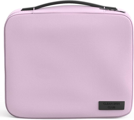 CLEAN SKIN CLUB Clean Towels XL Dedicated Travel Cosmetic Makeup Bag, Portable Large Capacity Beauty Toiletry Water Resistant Organizer Case with Dividers, Zipped Compartments by CLEANSKINCLUB