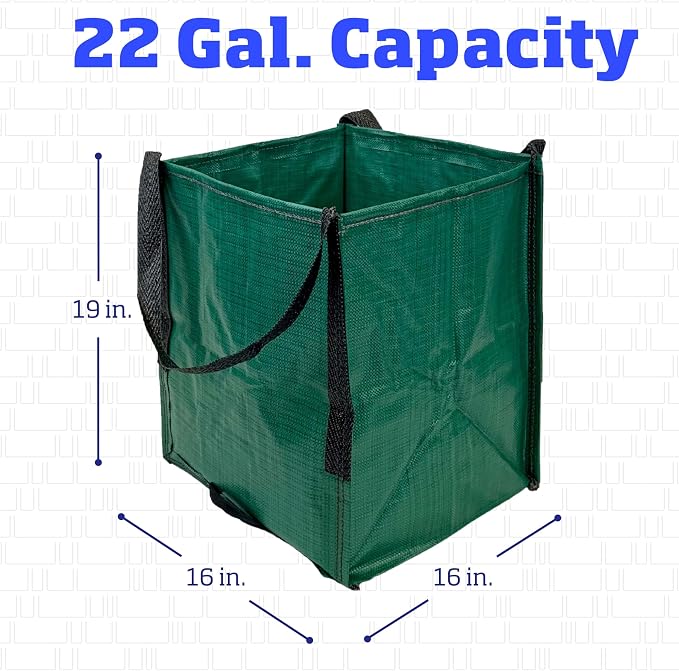 DURASACK Heavy Duty Storage Tote Bag 22-Gallon, Green, Pack of 4 | Rugged Woven Polypropylene Moving Bag, Reusable Self-Standing Design, Holds up to 500 Pounds - Image 6