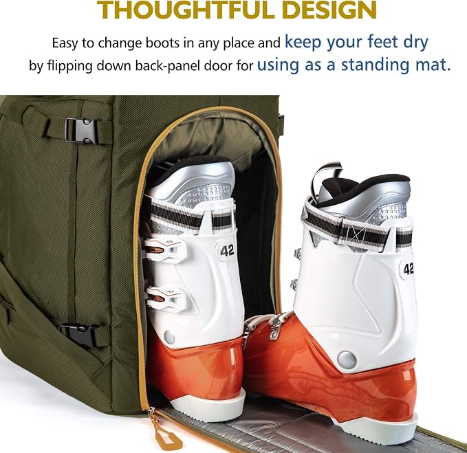 Unigear Ski Boot Bag Backpack for Helmet 50L/70L, Goggles, Gloves, Skis, Snowboard & Accessories - Image 5