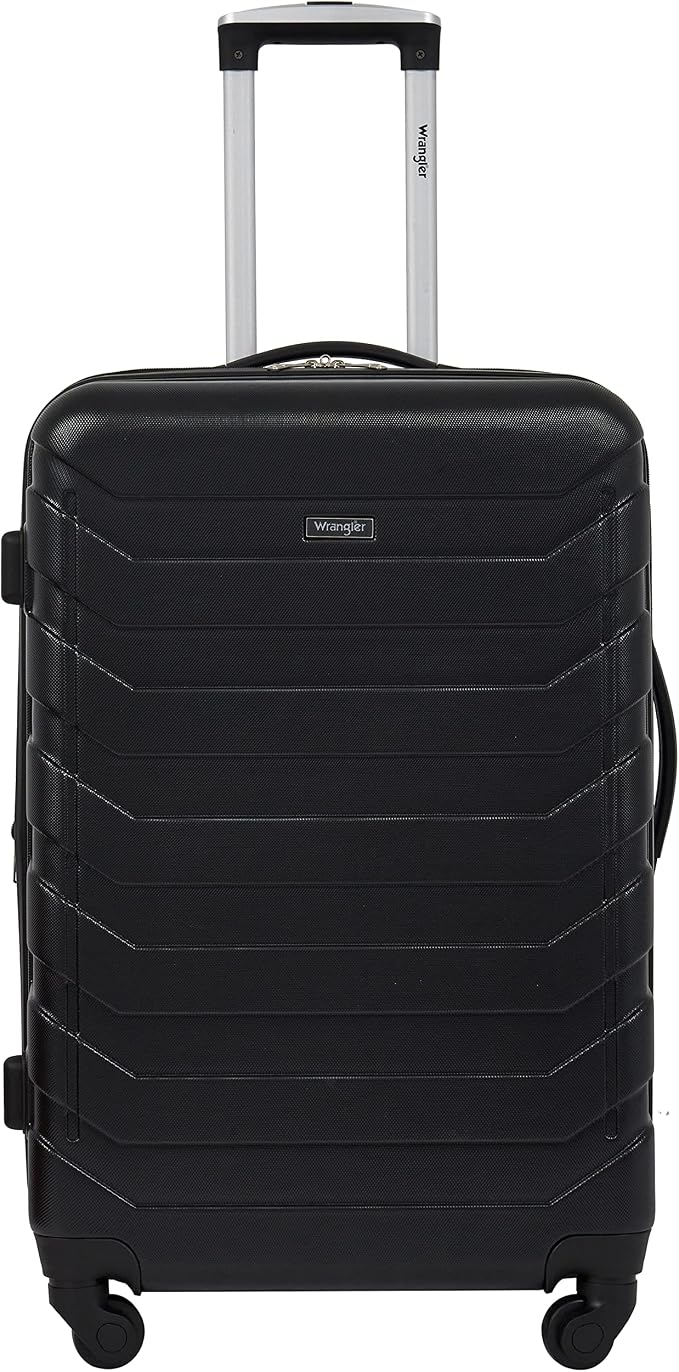 Wrangler 4 Piece Miami Luggage and Packing Cubes Set, Black - Image 3