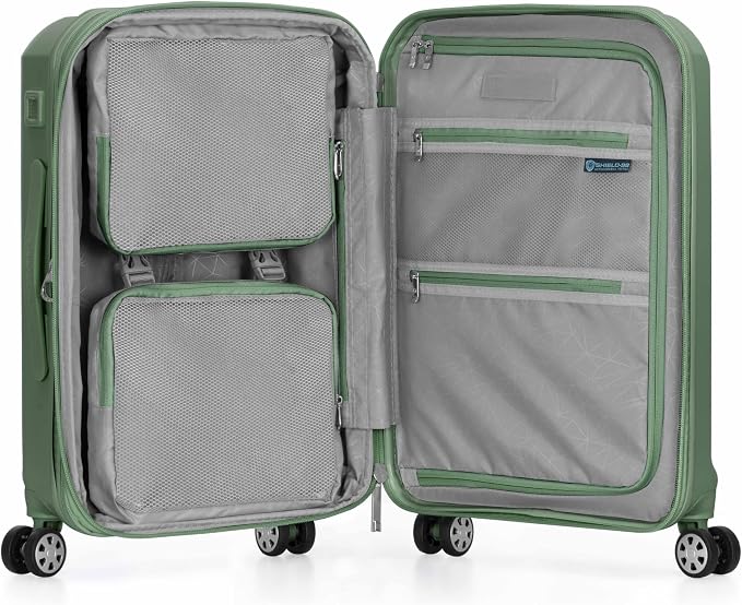 Traveler's Choice Pagosa Hardshell Expandable Luggage with Spinner Wheels, Green, 22-Inch Carry-on - Image 8