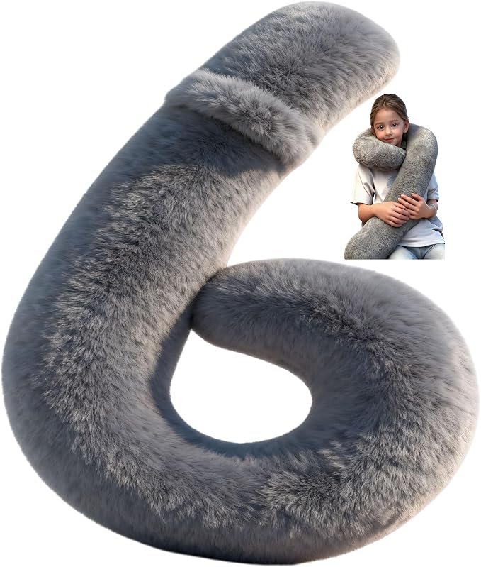 Car Travel Pillow, car Pillow for Kids and Adults, Ergonomic Travel Pillow Providing Neck and Body Support, a Sleep aid, Children's Travel Pillow - Gray by ZXMCJD