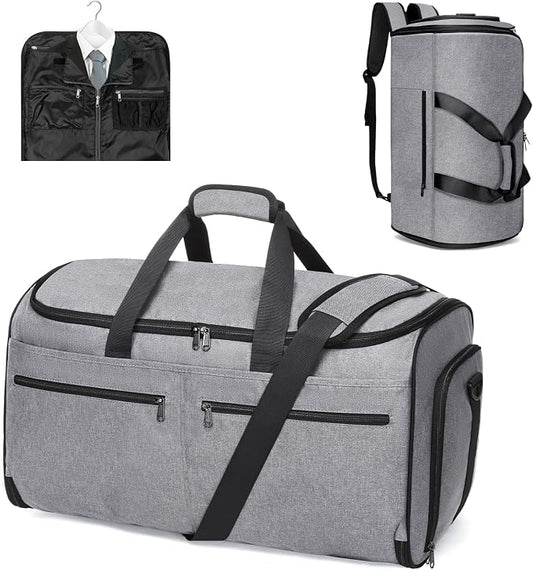 Bukere Carry on Garment Bag for Travel, Convertible Travel Duffel Suit Bag with Backpack Straps, Shoe Compartment, 3 in 1 Weekender Suit Bag for Men Women by Bukere