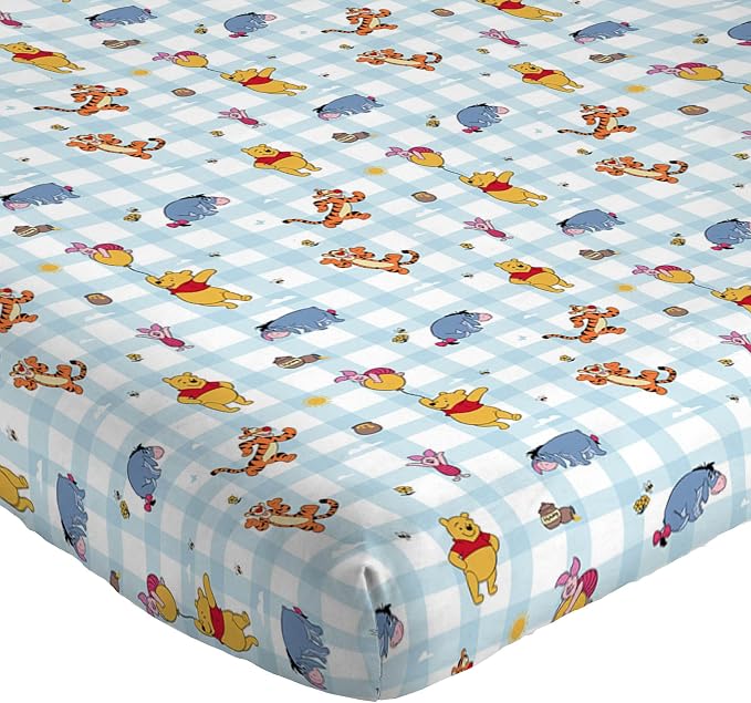 Jay Franco Kids Sheet Set with Fitted, Flat Sheets & Pillow Cover - Ultra-Soft Bedding with Pillowcase for Room Decor, White - Winnie The Pooh, 3 Piece Twin - Image 2