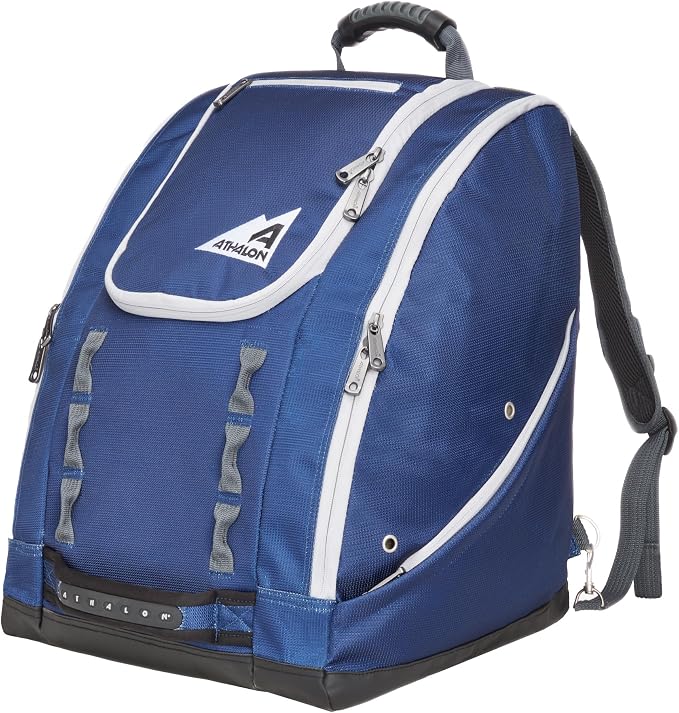 Athalon Everything Ski Boot Bag Gear Pack with Ventilated Boot Compartments, Waterproof Bottom, Hideaway Helmet Sling, 58.5 Liter Capacity by Athalon+Sportgear%2C+Inc.