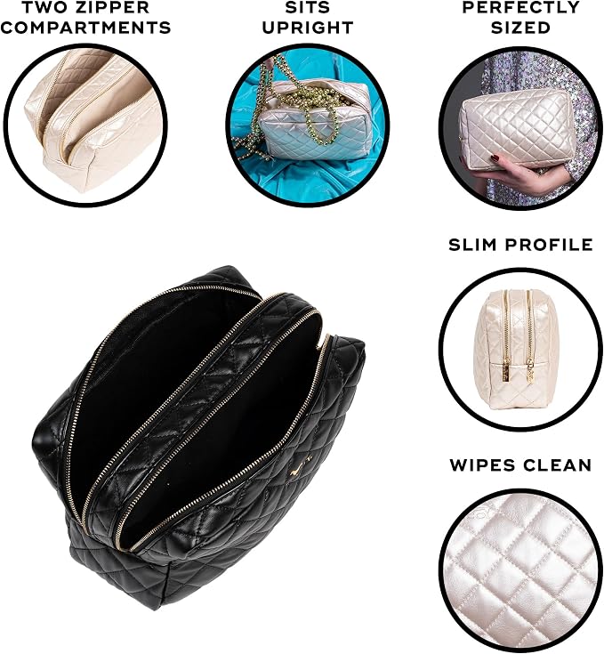 SCOUT 2-Way Toiletry Bag, Two Zipper Compartments, Fits Travel Size Items Upright - Image 2
