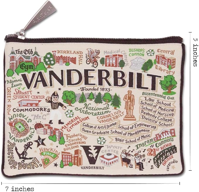 catstudio Vanderbilt University Collegiate Zipper Pouch Purse | Holds Your Phone, Coins, Makeup, Dog Treats, & Tech Tools - Image 7