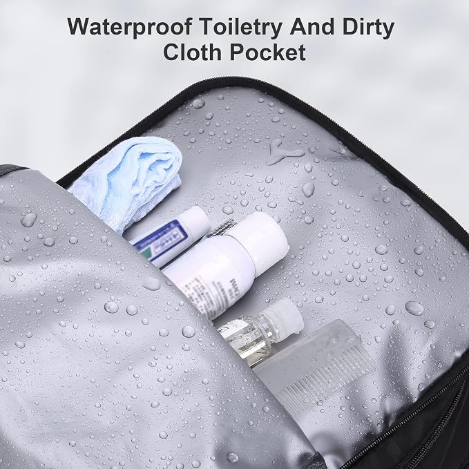 HOMIEE 50L Travel Backpack Large Suitcase Water Resistant Luggage Daypack | Carry on Backpack for Men Women Fits 17.3 Inch Laptop - Image 4