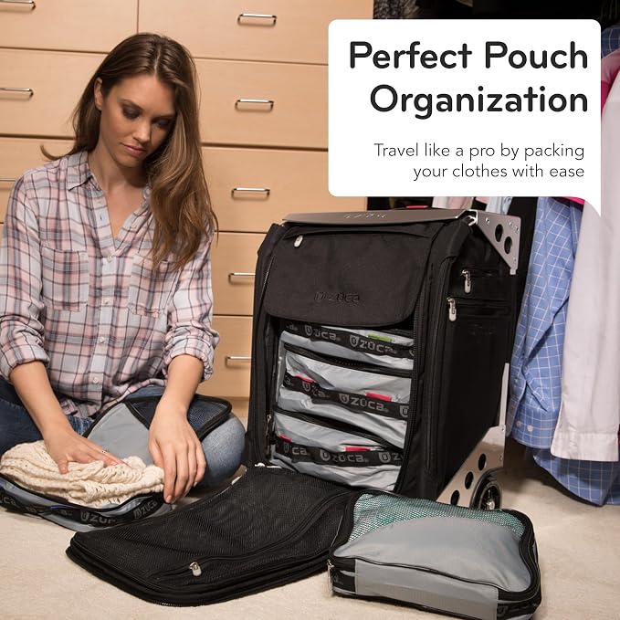 ZUCA Flyer - Gray Standard Packing Utility Pouch - Clear Travel Pouch - Durable, Spacious Essentials Storage Solution For Travel & Professional Use - Image 3