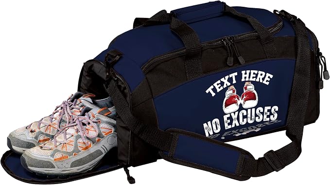 Personalized Boxing Duffle Bag with Name – Durable Gym Bag for Fighters, Custom Training Gear Bag with Shoe Compartment for Gloves & Equipment by all+about+me+company