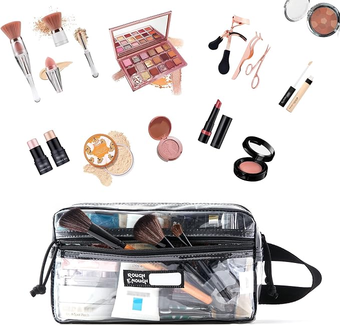 Rough Enough Clear Travel Toiletry Bag for Men Women Traveling Toiletries Essentials Shaving Hygiene Dopp Kit - Image 7