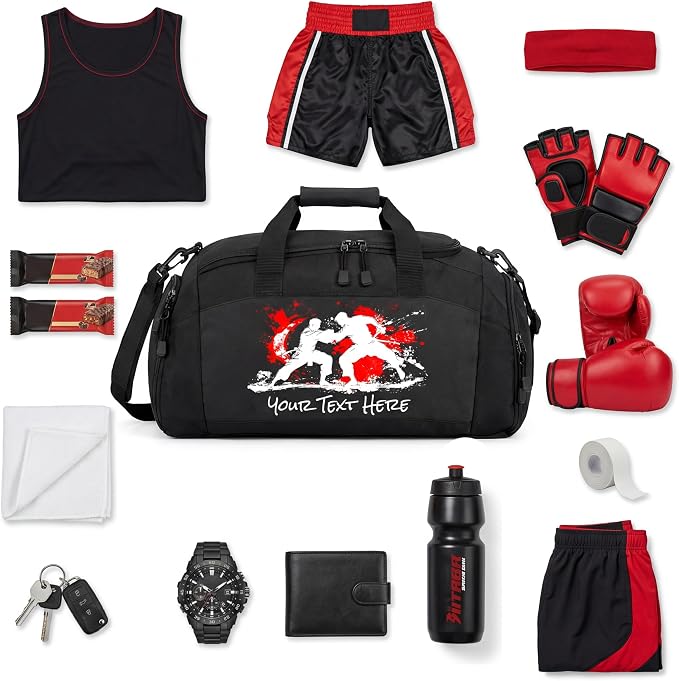 Personalized Martial Arts Duffel Bag – Custom Name Gym Bag for Karate, Taekwondo, Jiu Jitsu & MMA – Youth & Adult Training Gear Bag - Image 4