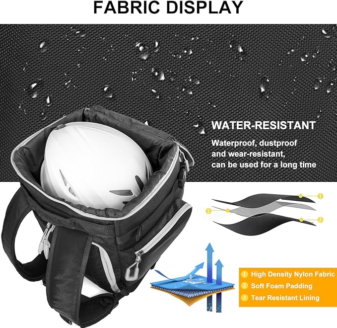 Ski Boot Bag, 65L Waterproof Ski Bag & Snowboard Boot Bag, Travel Backpack for Skis Snowboard Helmet Goggles & Accessories - Image 4