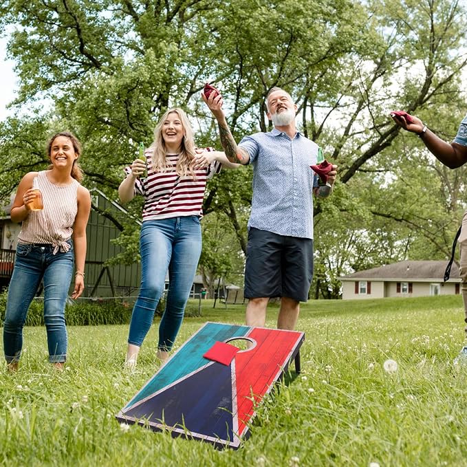 Cornhole Set 4x2 and 3X2 Regulation Size Corn Holes Sets with Carrying Bags & 8 Bean Bags Cornhole Boards Bean Toss Games for Adults Family Outdoor Beach Lawn Outside Backyard Games - Image 2
