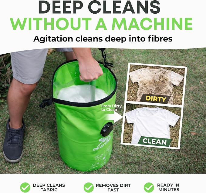 Large Portable Washing Machine | Manual Clothes Washer | Wash real laundry loads without electricity. High-capacity manual washer for camping, caravans, RVs & travel. - Image 3