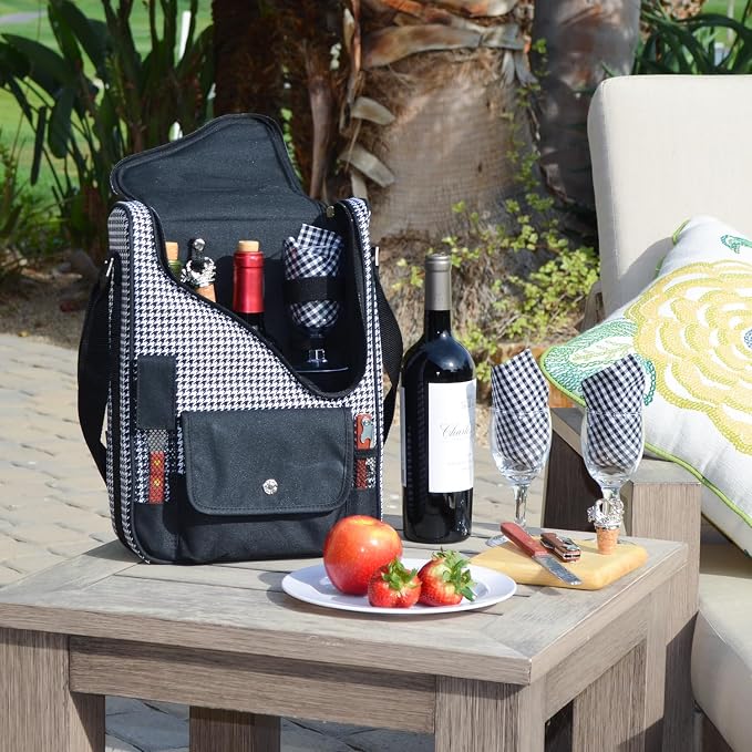 Picnic at Ascot Original Insulated Wine and Cheese Cooler Bag - Designed, Assembled & Quality Approved in the USA - Image 3