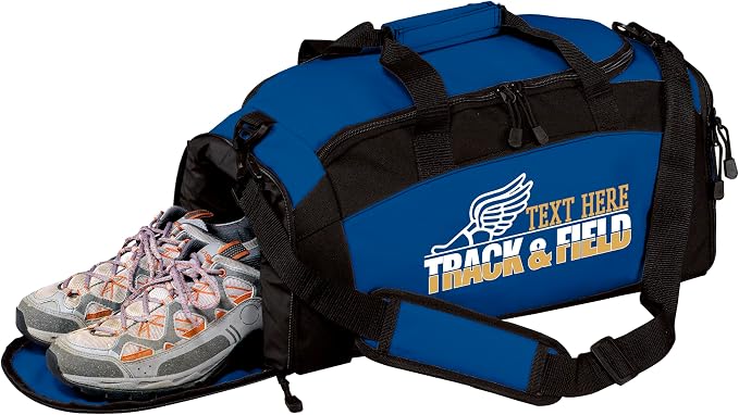 Personalized Track and Field Duffel Bag – Custom Name & Team Colors – Track Athlete Gear Bag for Boys & Girls – Lightweight Sports Travel Bag for Meets & Practice by all+about+me+company
