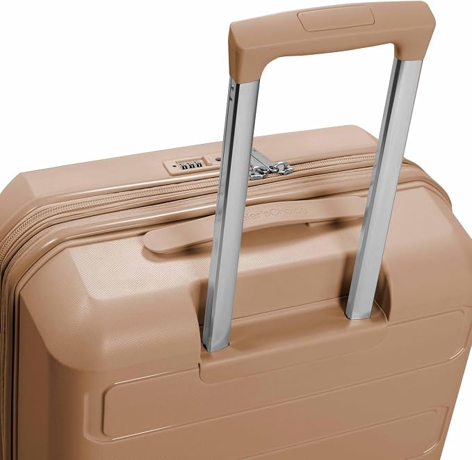 Traveler's Choice Pagosa Hardshell Expandable Luggage with Spinner Wheels, Latte Beige, 3-Piece Set (22/27/30) - Image 11